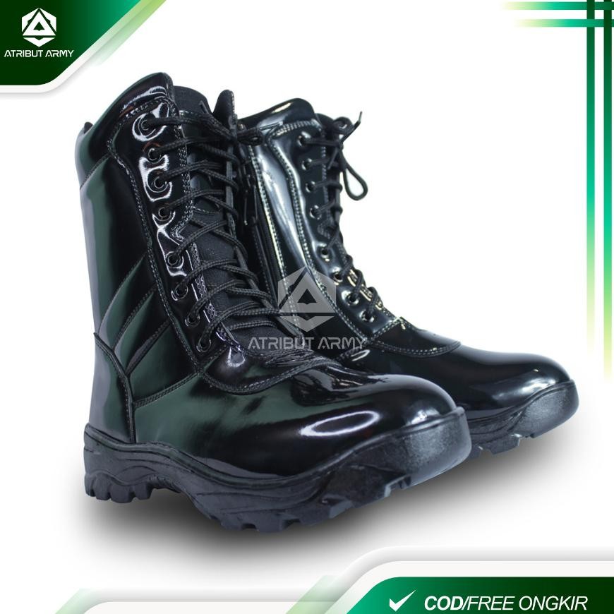 Sepatu Polisi Pdl Pdh Satpam Satpol Pp Tni Ad Kilap Security Boots Pria Dinas Lapangan Tni Al Au Ad 