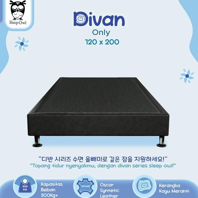 Dipan divan tanpa sandaran untuk springbed atau kasur (120x200)