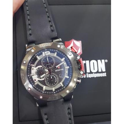 EXPEDITION E6751 E 6751 LEATHER KULIT GREY JAM TANGAN PRIA ORIGINAL