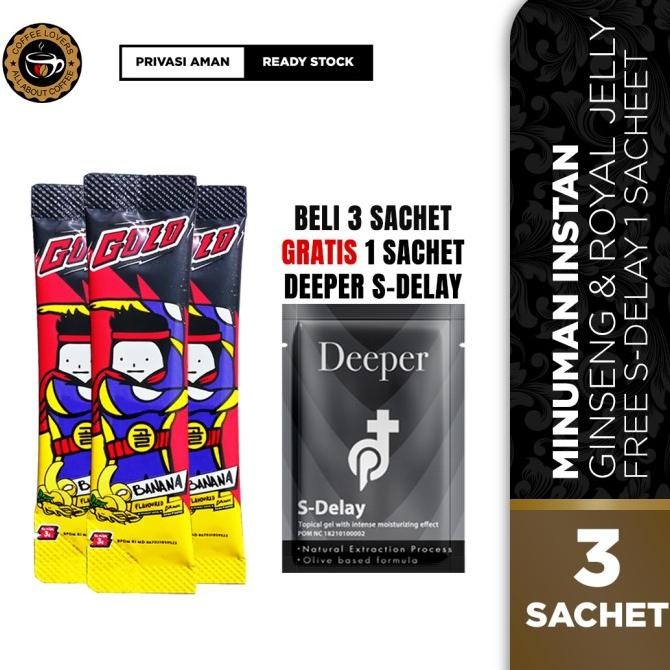 

NEW Golo Ginseng 3 Sachets Free Bonus Mr Golo Botanical Drink Halal BPOM