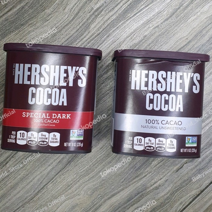 

Hershey's COCOA powder 100% bubuk coklat NATURAL / SPESIAL DARK 226gr