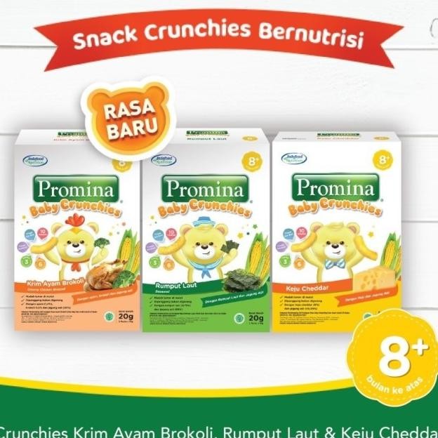 

Prona Baby Crunchies Cheese/ Seawees/ Ayam Brokoli 20 Gram