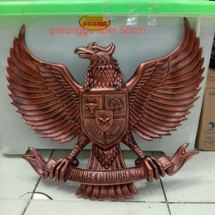 Lambang Patung Burung Garuda Pancasila FIBER UKURAN 50cm Perunggu