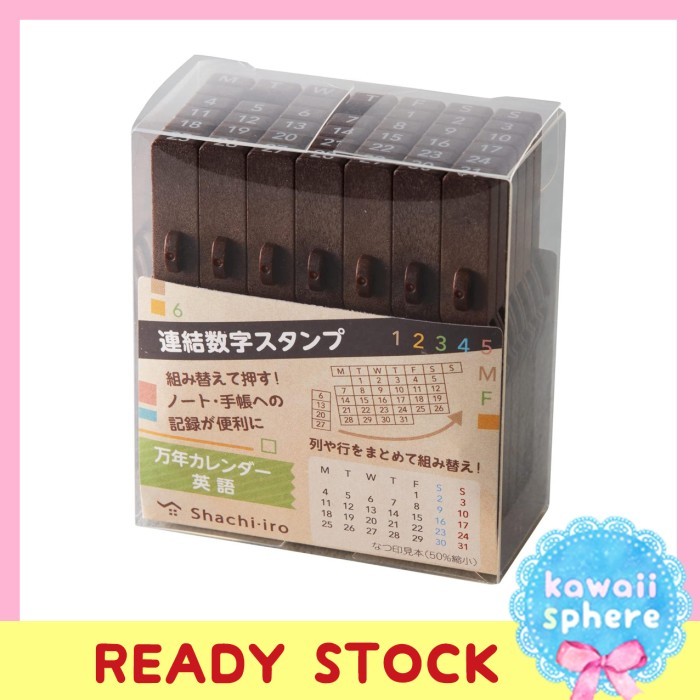

Shachihata Number Stamp Monthly Calendar Customized Rubber Stamp Stamp Tanggalan Ready Stock