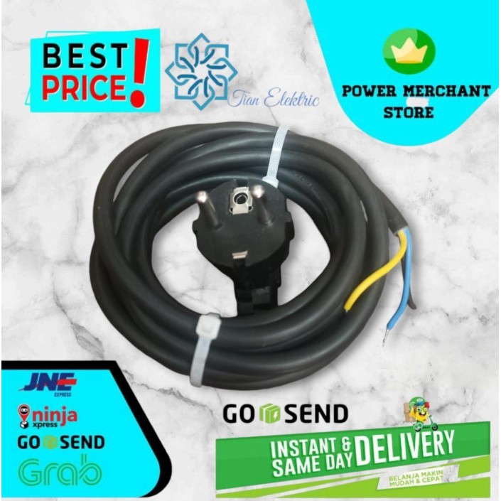 Kabel Power / Kabel AC Buntung Panjang 3 Meter 2x0.75mm RESTOCK