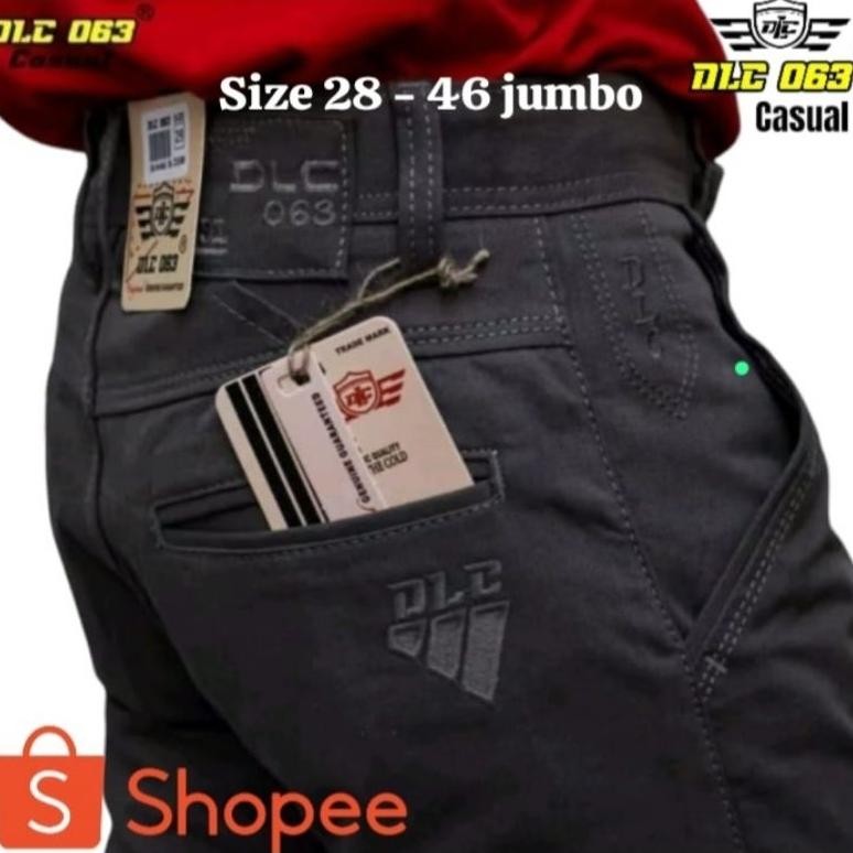 Celana Bahan Pria Celana Kantor Celana Formal Cardinal Kanvas Dlc 063 Casual Standar Reguler || Panj