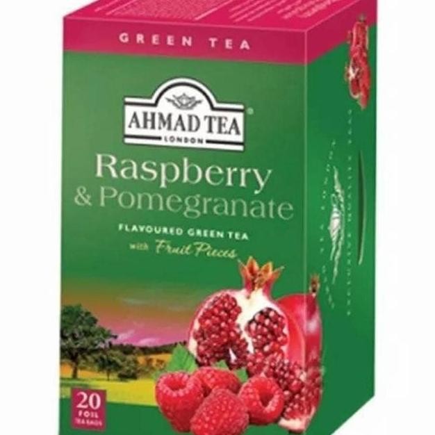 

Ahmad Tea London Green Tea Raspberry & Pomegranate 20 Teabag Teh Hijau