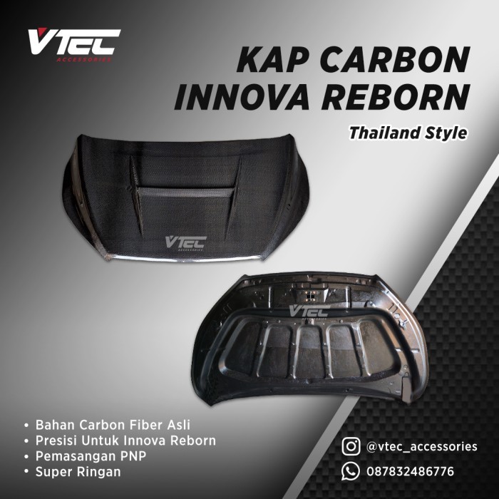 Kap Mesin Carbon Innova Reborn Thailand Style