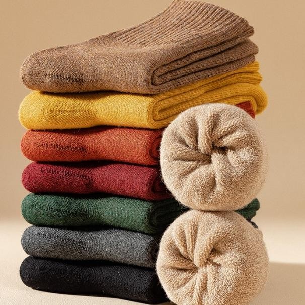 Kaos Kaki Wanita + Kaos Kaki Colorful Tebal + Kaos Kaki Musim Dingin