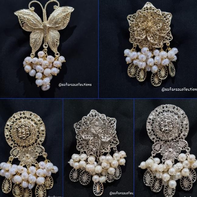 Bros Liontin Mutiara Air Tawar / Bros Kebaya