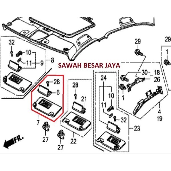 TERBARU - Sun Visor SunVisor Penahan Tahanan Sinar Matahari Honda Accord CP2 - K