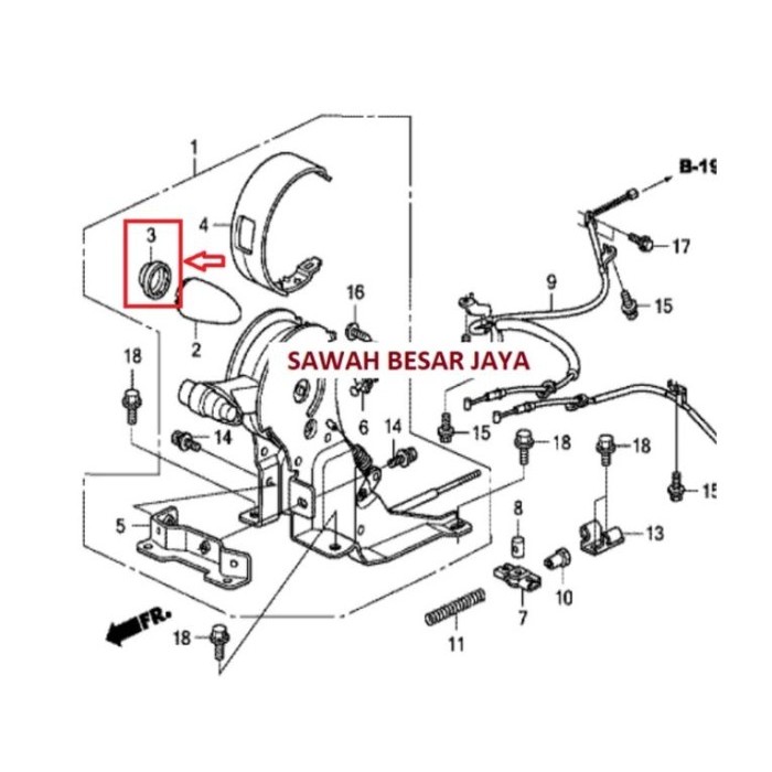 Cap Ring Knob Knop Hand Rem Tangan Honda CRV CR-V RE Gen 3