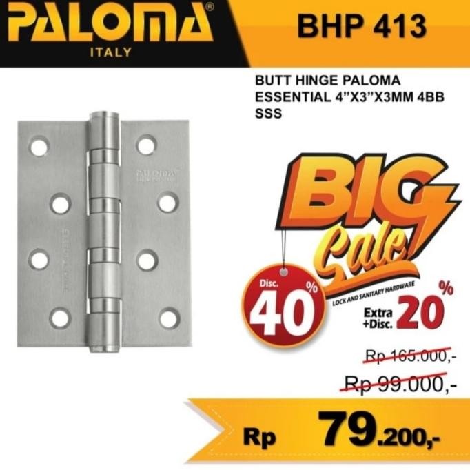 Engsel Pintu Paloma Bhp 413 Stainless Steel Original Dan Terpercaya