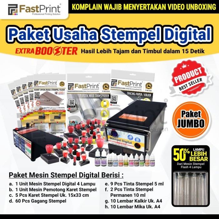 

Paket Jumbo Mesin Stempel Digital Warna 4 Lampu Lengkap