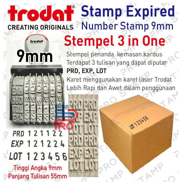 

Stempel Angka Kode Produksi / Expired 9mm 6Digit