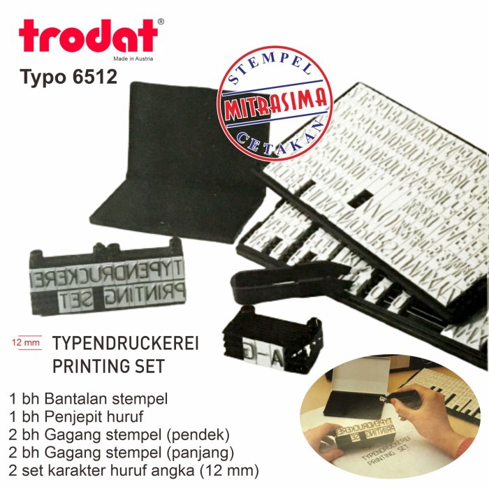 

Trodat 6512 ( Stempel Typo Bongkar pasang ukuran besar untuk Kardus )