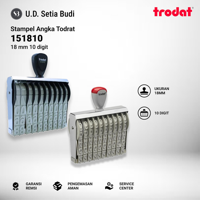 

Stempel Angka 18mm 10 Digit Trodat 151810 (Made in Austria)