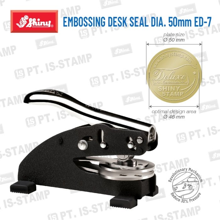 

Shiny Embossing Desk Seal Dia. 50mm ED-7