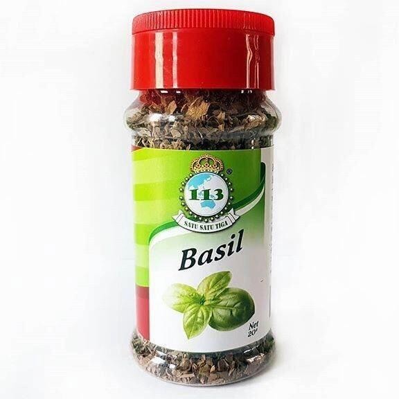 

Bumbu 113 "Satu Satu Tiga" Basil/ Bumbu Masak/ Daun Basil Kering 20G