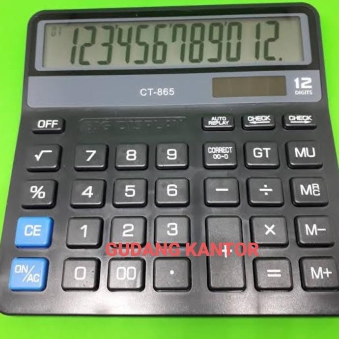 

TERSEDIA KALKULATOR CHECK & CORRECT CT-865 12 DIGIT - CALCULATOR MEJA CT865