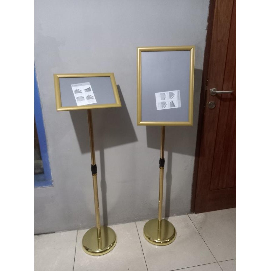 

TERMURAH - KENSI Adjustable Standing Menu Frame Sign Holder Display A3 A4 GOLD