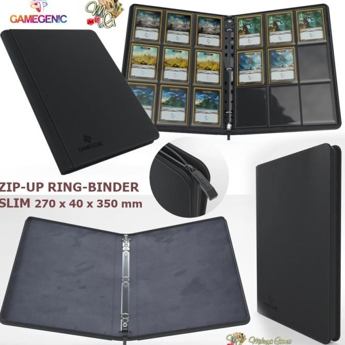 

TERMURAH - Gamegenic ZIP-UP Ring-Binder SLIM Ordner 3-ring A4 zipper binder