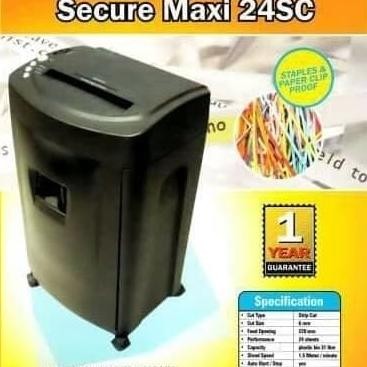 

TERSEDIA SECURE MAXI 24SC - MESIN PENGHANCUR KERTAS / PAPER SHREDDER