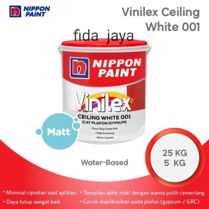 NIPPON VINILEX CEILING WHITE 25 KG CAT PLAFON & GYPSUM NIPPON PAINT