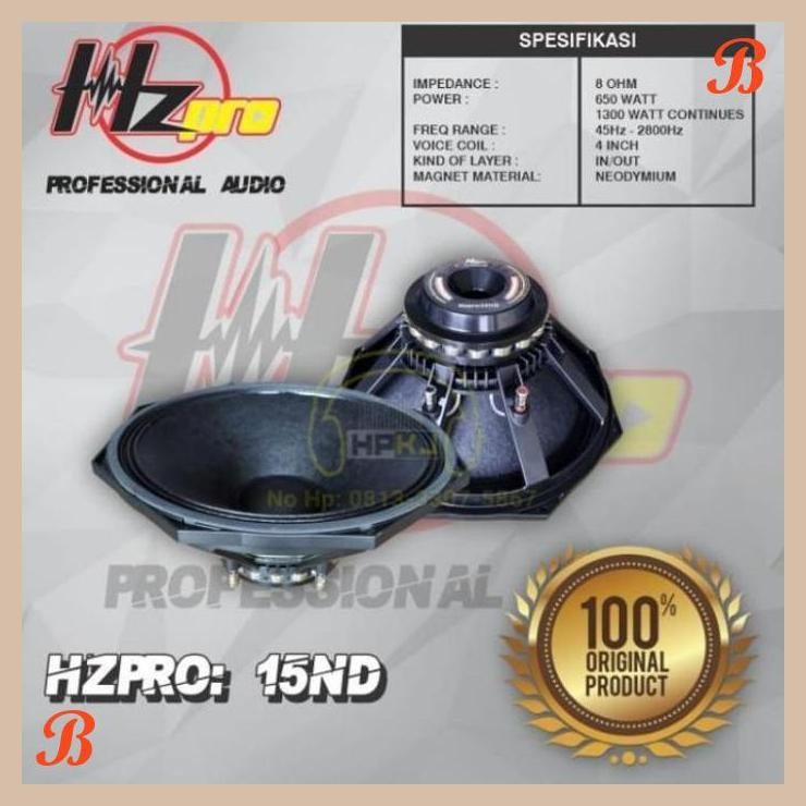 | HKJ | SPEAKER HZ PRO 15" 15ND NEODYMIUM ORIGINAL SPEAKER HZPRO 15 INCH 15 ND