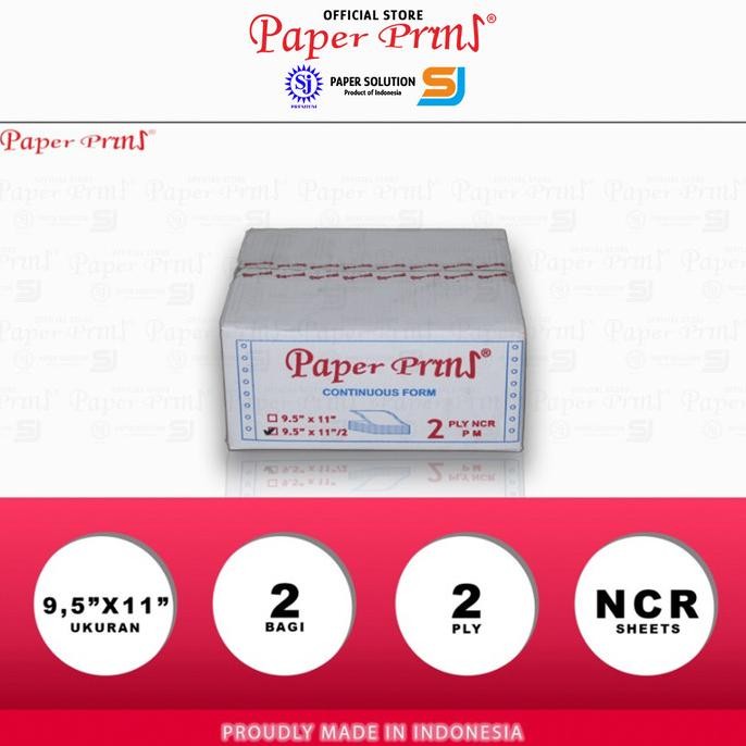 

Paperpryns Kertas Continuous Form 2PLY NCR PRS 9,5" x 11"/2 (Bagi 2)