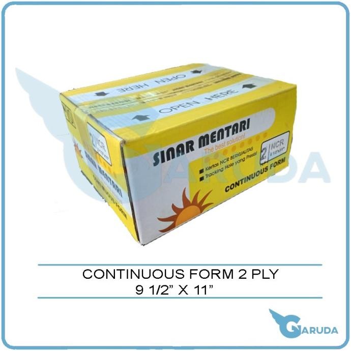 

TERBARU - Continuous Form / Kertas Komputer Paper Print 9 1/2" x 11" 2 ply (K2)