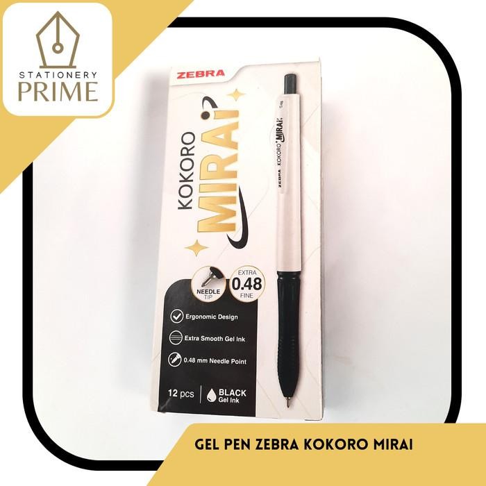 

Pulpen Gel Zebra Kokoro Mirai 0,48 Mm (Isi 12 Pcs)