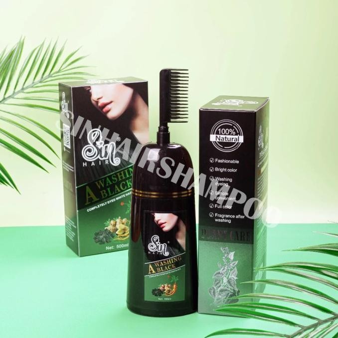 shampoo penghilang uban .sinhair no 1 di jepang warna black Gtm