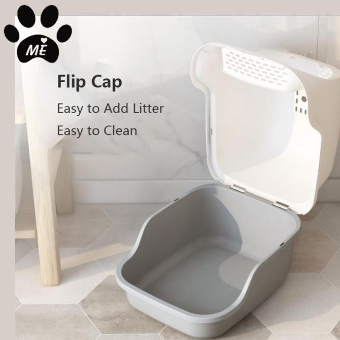 Tempat Pasir Kucing " CAT LITTER BOX OTOMATIS DOOR " Bak Pasir Kucing STS