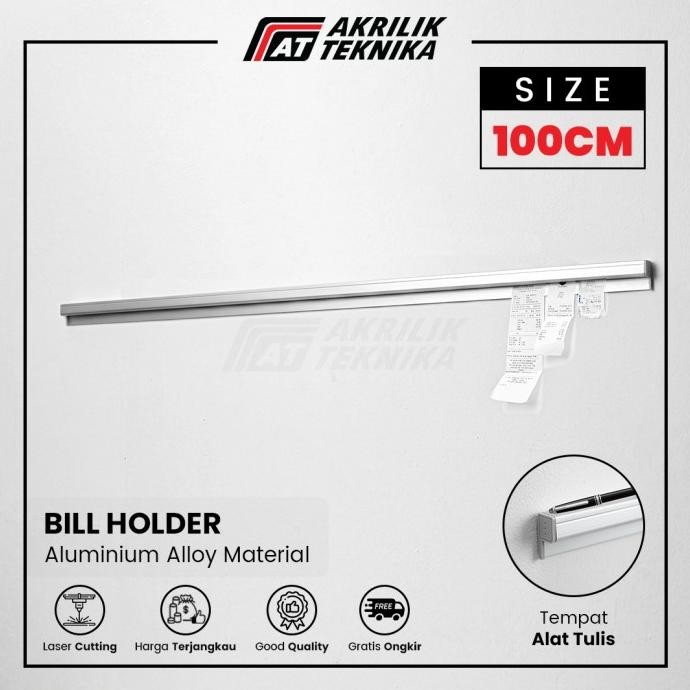 

BEBAS ONGKIR - Bill Holder / Capitan Nota Bon Stainless / Receipt Holder - 100cm