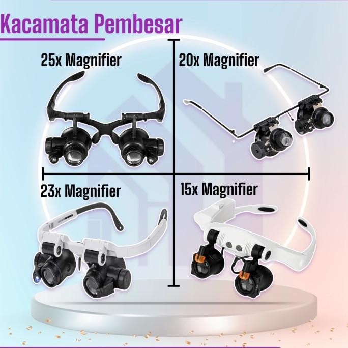 

TERBARU - Magnifier Kacamata Pembesar Service Jam LED Head Reparasi Perhiasan