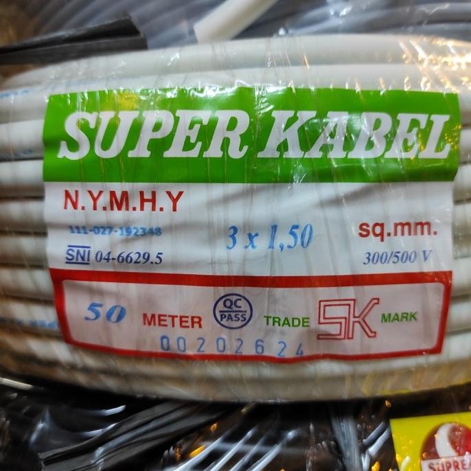 TERBARU - kabel nymhy 3x1,5 kabel serabut meteran