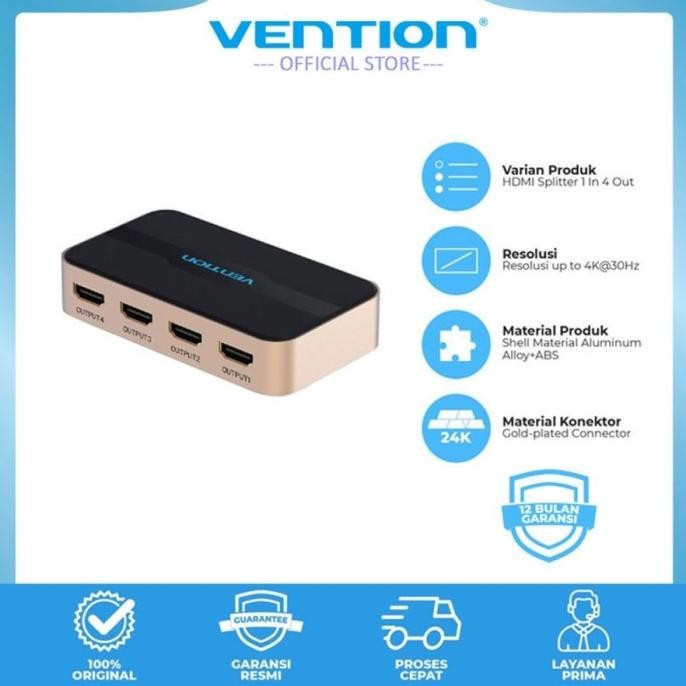Vention HDMI Splitter 1 in 4 out HDMI Duplicate Screen
