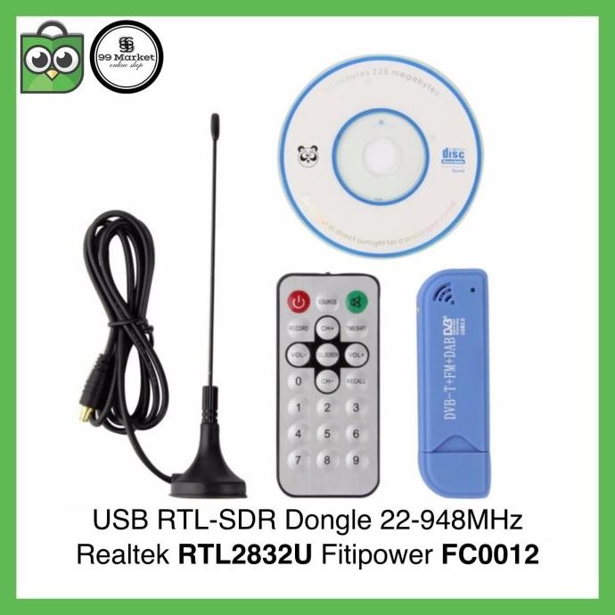 TERBARU - USB RTL-SDR Dongle RTL2832U FC0012 Software Defined Radio RTLSDR