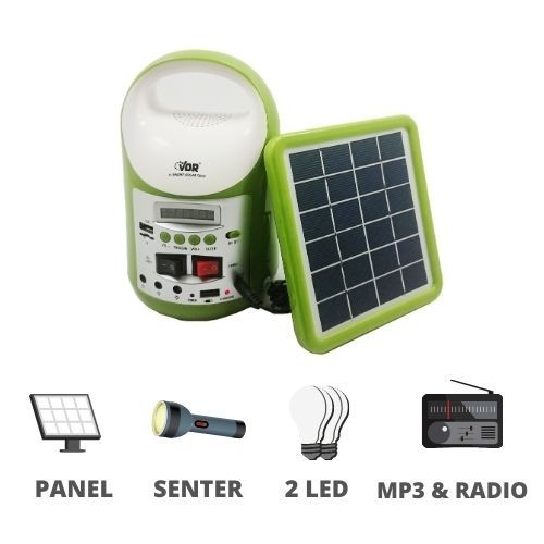 Terbaru Lampu Tenaga Surya / Solar Cell/ Vdr Solar Tech Bluetooth Speaker