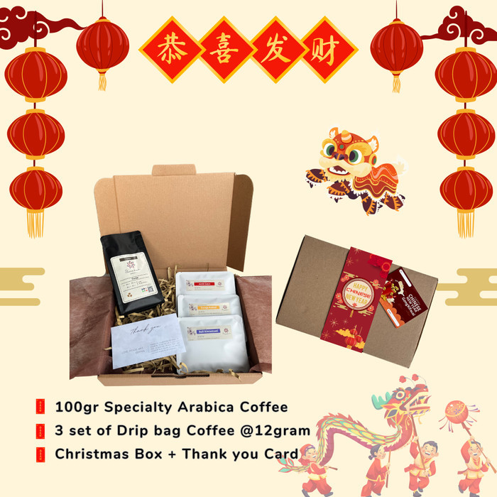 

Natal Kopi Gift box hampers Natal Ultah hantaran Parcel Christmas coffee - Imlek Medium/Sedang Limited