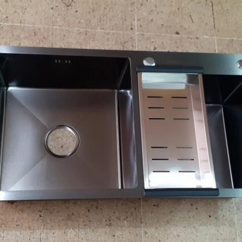 Kitchen sink 8245 hitam /kitchen sink hitam 2 lubang