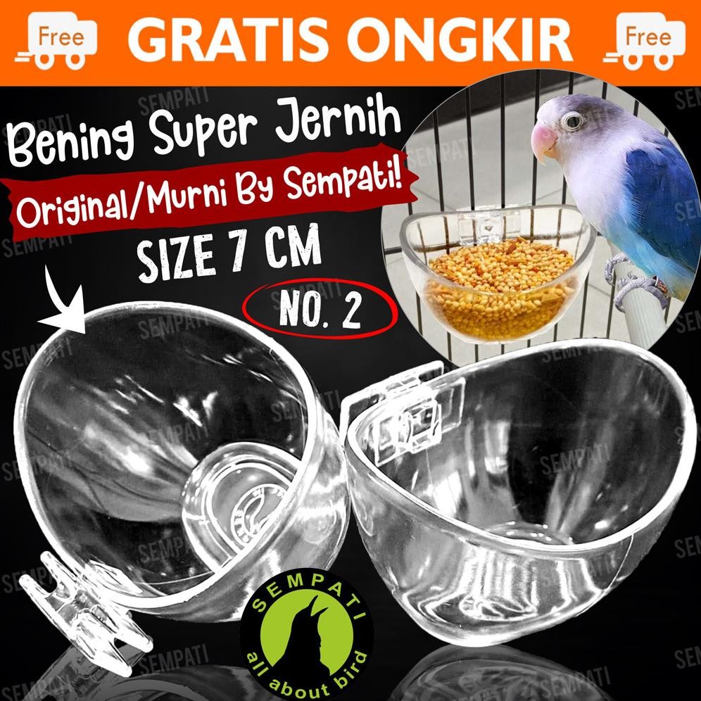 SEMPATI Cepuk Burung Cepuk Perahu No 2 Sempati Cepuk Anti Tumpah Wadah Tempat Pakan Makanan Minum Bu