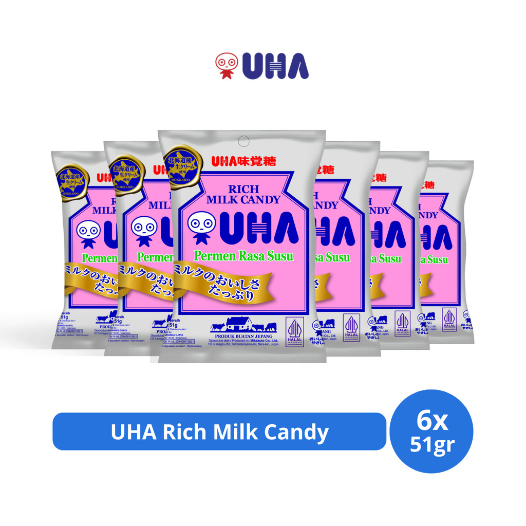 

UHA Rich Milk Candy 51gr x 6 pcs