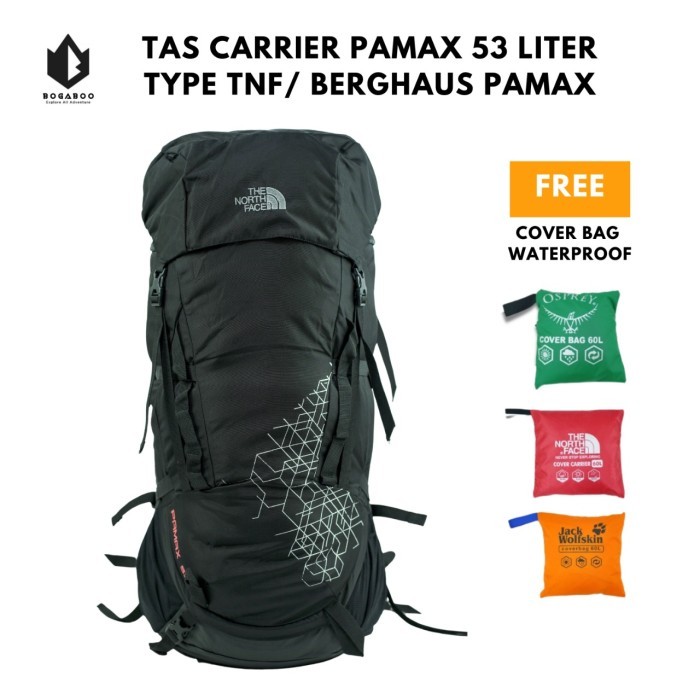 TERBARU Tas Carrier Pamax 53 Liter Single Frame Aluminium + Coverbag PROMO