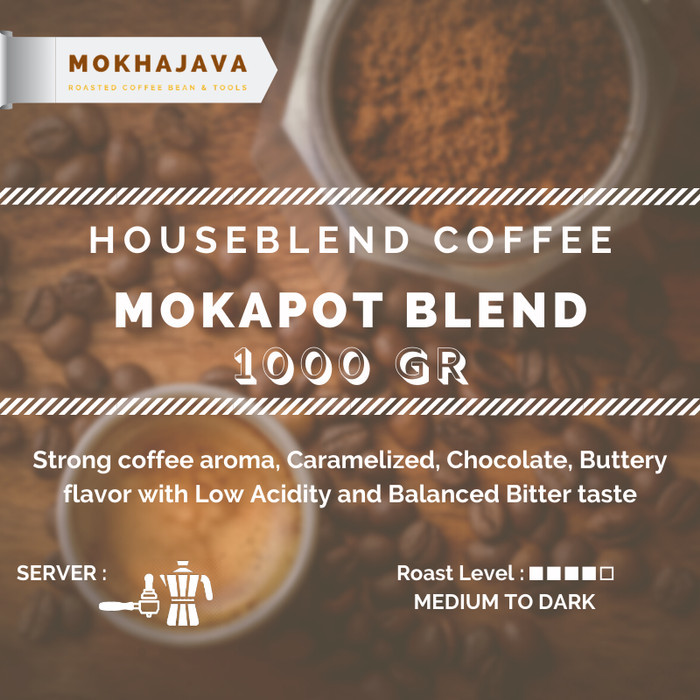 

MURAH Mokapot Houseblend 1Kg Moka Pot 1000gr Arabica blend Arabika Robusta