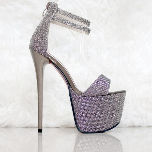 Ykshoes 1008 High Heels 17 Cm 17Cm Shoes Bartier Grey Bronze