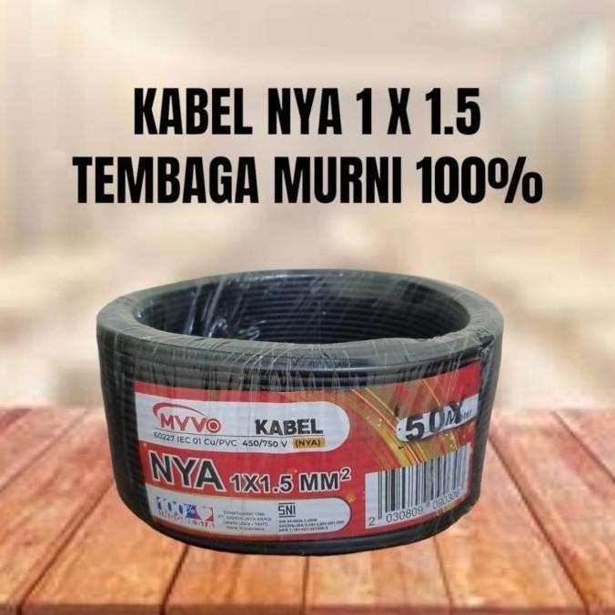 

TERSEDIA KABEL LISTRIK NYA 1 X 1.5MM MYVO TUNGGAL ROLL 50M