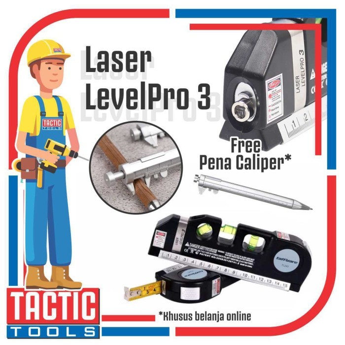 

LevelPro3 Penggaris Laser Horizontal Vertical