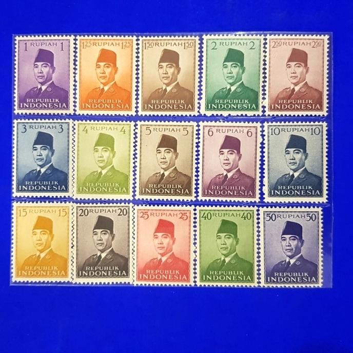 

Perangko/Prangko Indonesia. 1951. Presiden Soekarno. Set Lengkap Original Dan Terpercaya